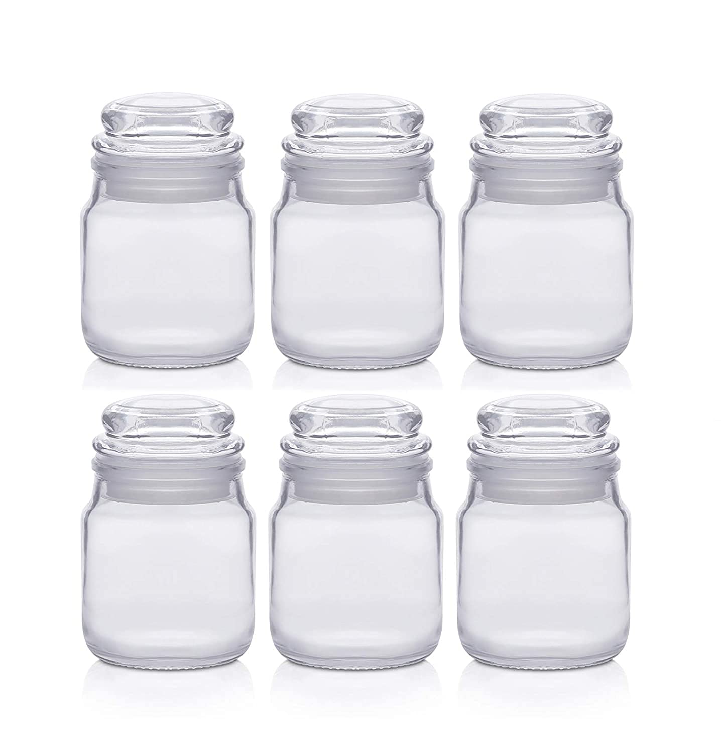 CLOUDMART 100Ml Spice Storage Glass Jar, Kitchen Storage Jars, Honey Jar And Container, Spice Masala Jar- Airtight Lid With Rubb